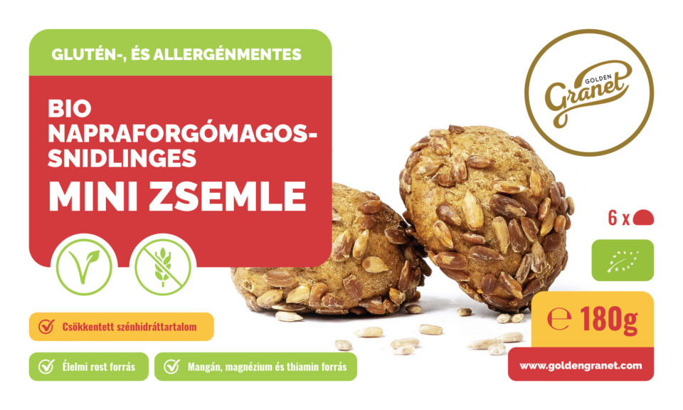 BIO, Glutén-és allergénmentes Napraforgómagos - snidlinges mini zsemle - Image 2