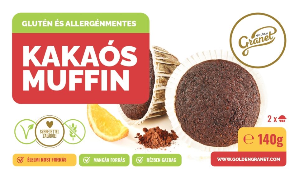 Glutén-és allergénmentes Kakaós muffin - 2 x 70g