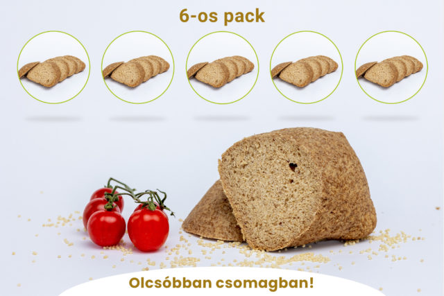 BIO, Glutén-és allergénmentes Köleses Kenyér 6-os pack