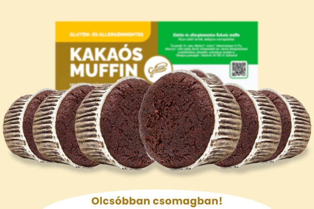 Glutén-és allergénmentes Kakaós Muffin 6-os pack