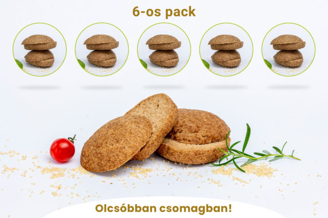 Glutén-és allergénmentes BIO Köleses Hamburgerzsemle- 6-os pack