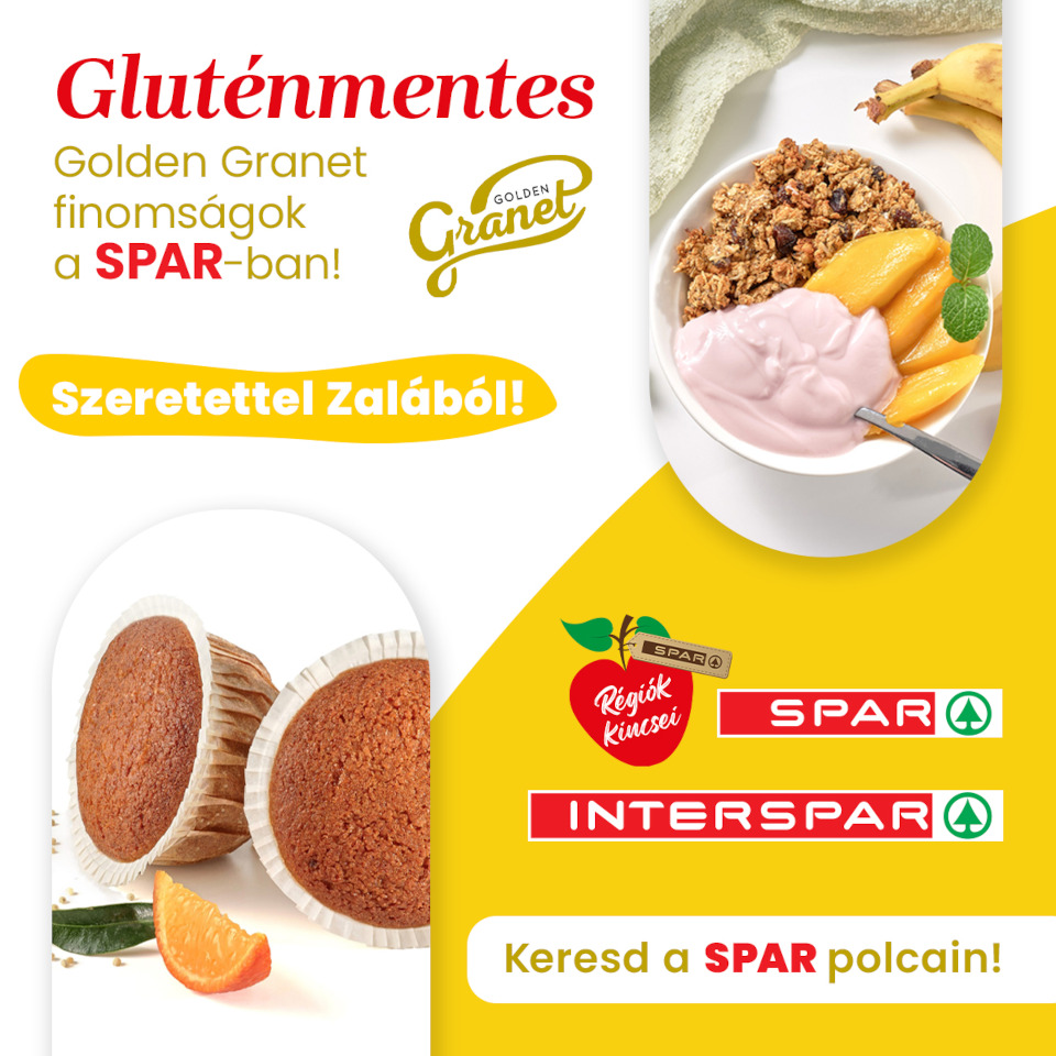 Gluténmentes finomságok most a SPAR és INTERSPAR üzletekben Gluténmentes finomságok most a SPAR és INTERSPAR üzletekben