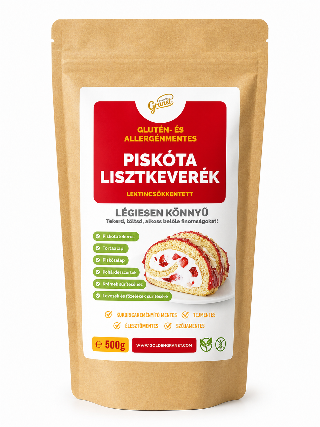 Lektincsökkentett PISKÓTA lisztkeverék – 1x500g